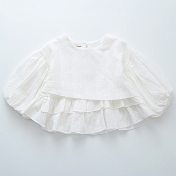 ContiKids Other - Girls Long Bell Sleeve Ruffle Cotton Blouse Shirts
